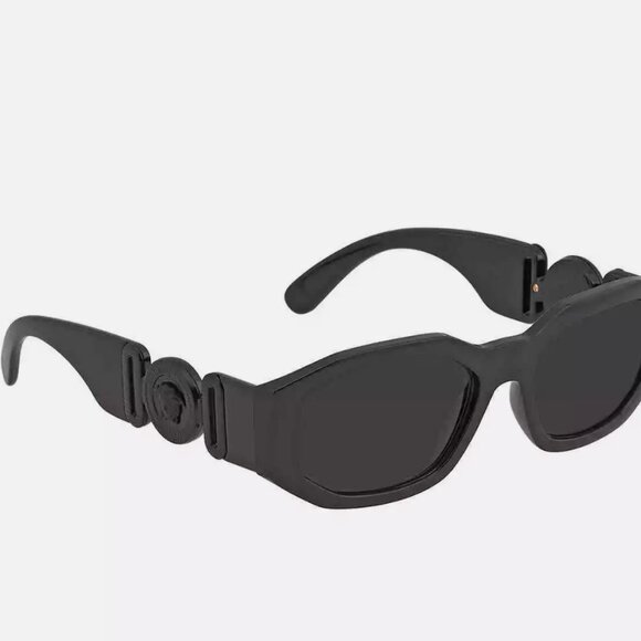 Versace Dark Gray Geometric Unisex Sunglasses NEW - Picture 1 of 3